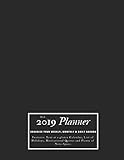 Black 2019 Planner Organize Your Weekly, Monthly, & Daily Agenda: Features Year at a Glance Calendar, List of Holidays, Motivational Quotes and Plenty of Note Space by Ultimate Planner Journal, Kai Bleu Journals