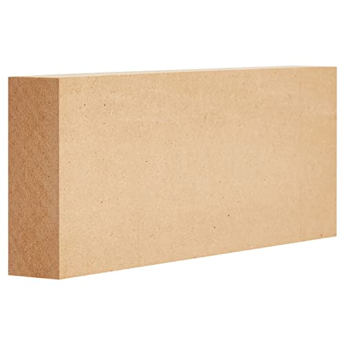 4 Pack Unfinished MDF Wood Rectangles for Crafts, 1 Inch Thick Rectangle Wooden Blocks for