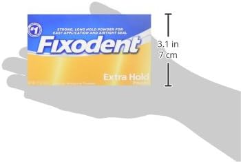Fixodent Fixodent Denture Adhesive Powder Extra Hold, Extra Hold 2.7 Oz, Chrome, 2.7 Ounce - Image 4