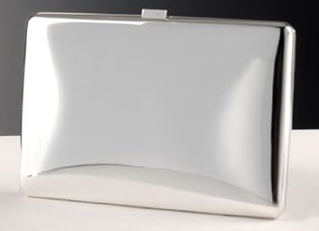 Zigarettenetui, glatt, mit Federscharnier, 925er Sterling-Silber