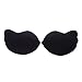 HDE Strapless Invisible Push-up Bra Self Adhesive Silicone Backless Reusable Breast Pad Black X-Small - Fits 32B/34A