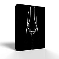 Canvas Wall Art Wine Glass Canvas Prints Home Artwork Decoration for Living Room,Bedroom - 12x18 inches