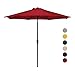 Grand patio 10 FT Super Sturdy Aluminum Patio Umbrella, UV Protected Outdoor Umbrella, Red