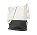 Canvas Tote Shoulder Bag Crossbody Bag Two Toned (White and Charcoal)