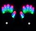 POPCHOSE LED Light Up Gloves Finger Light Gloves 3 Colors 6 Modes LED Gloves for Christmas Xmas Halloween Costume Dance Dubstep Birthday Party