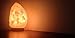 Natural Himalayan Rock Salt Lamp 6-7 lbs with Wood Base,UL Approved Electric Wire, with Dimmer & Bulb