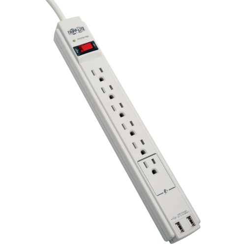 TRIPP LITE TLP606USB 6-Outlet Surge Protector with USB Charging by Generic