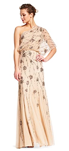 Adrianna Papell 91860320 Maxi-Vestito da Donna Beige 44