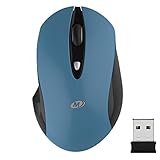 Wireless Mouse, MCHEETA 2.4G Laptop Portable Silent Mouse, Slim Optical Quiet USB Mice for Computer, PC, Notebook, Chromebook, MacBook Pro/Air,(Blue)