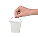 White Tinplate Pails - Set of 12 Small Buckets - Party Supplies