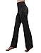 REETOYO Women's High Waisted Boot Cut Yoga Pants Workout Bootleg Flares Pants with Inner Pocket (Black, X-Large)