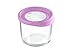 Bormioli Rocco Frigoverre Fun Tall Glass Container with Fuchsia Lid, 23-3/4-Ounce