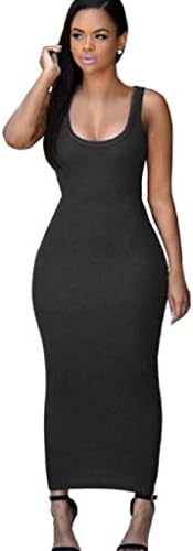 Women's Long Maxi Dress, Mosunx(TM) Bandage Bodycon Party Cocktail Dress (L, Black)
