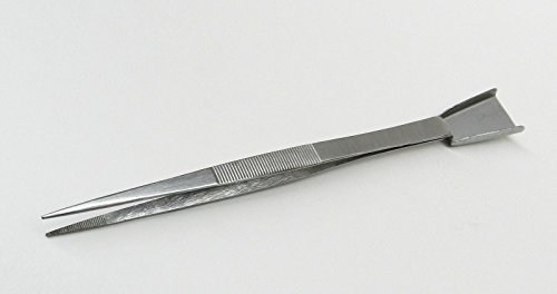 DIAMOND TWEEZER WITH SCOOP FOR STONES BEAD WORK GEMOLOGIST TWEEZERS SHOVEL END (E 1) NOVELTOOLS