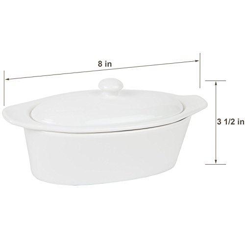 Old Home Kitchen Butter Keeper, Porcelain Butter Boat, White (Standard version) - Thumbnail 5