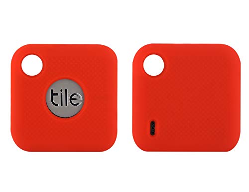 (2 Packs) Silicone Cases for Tile Pro 2020 and 2018,Doweiss Premium Soft Skin Rubber Protective Case Cover Anti Scratch Light Weight with Clips Keychain (Black + Red)