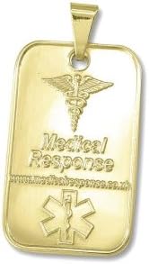 18ct gold dog tags