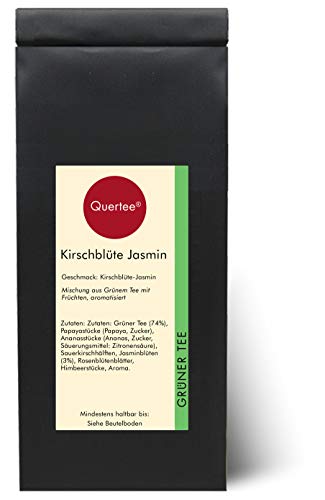 Grüner Tee - "Kirschblüte Jasmin" - Sencha Grüntee mit Kirschblüten Geschmack 100 g von Quertee – Bild 4