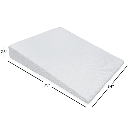 Milliard Bed Wedge Mattress Topper with Memory Foam Top, Incline