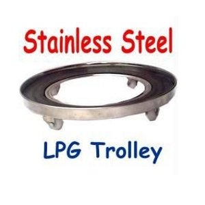 ADITYA INFO Useful LPG Cylinder Stainless Steel Trolley