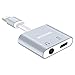 WORDIMA Headphone 3.5mm Jack Adapter for iPhone XS MAX XR, 3.5mm Audio Splitter Earphone Connector Music Charger Convertor 2 in 1 Aux Adapter Compatible with iPhone 8/X/XS MAX/XR/8Plus/7/7 Plus-Silverthumb 1