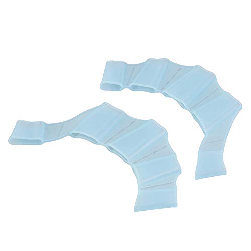 NiceButy Silicone Swimming Hand Fins Flippers Palm Finger Webbed Gloves Paddle M Size - Thumbnail 5