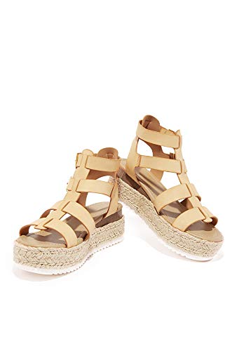 soda women's open toe ankle strap espadrille sandal