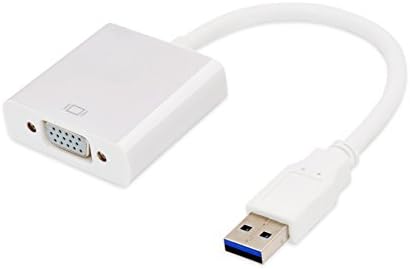 YcTc USB 3.0 TO VGA Adapter External Video Card Graphics Support 1080P For PC Computer WIN 7/8/10 - White