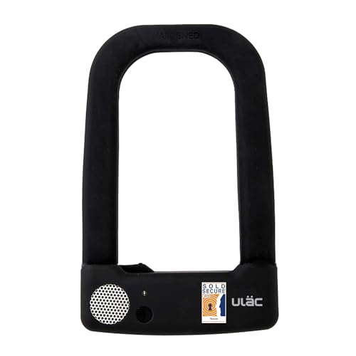 ULAC - BANDOGGE U Lock with Key and Alarm | Steel and Silicone | Motion Sensor 110dB | 2 Abloy Keys | Batteries Included | Lightweight and Versatile