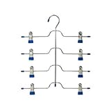 Richards Homewares 56134 blue/gel 4 tier skirt 8 clip skirt/slack hanger Closet organizer,blue