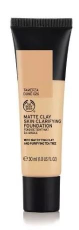 The Body Shop Matte Clay Skin Clearing Foundation, Moluccan Nutmeg Shade 055, 1 Fluid Ounce