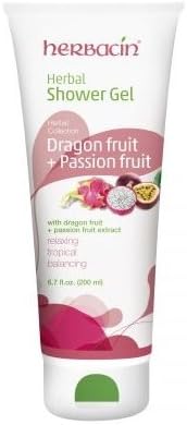 Herbacin Kamille Herbal Shower Gel, Dragon and Passion Fruit, 6.7 Fluid Ounce