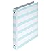 Samsill Stripes Fashion Design 3 Ring Binders, 1 Inch Round Ring - Holds 225 Sheets, Assorted Colors - Purple, Pink, Turquoise - 3 Pack