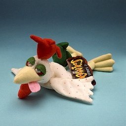 CHICKEN POX * MEANIES * Series 2 * Bean Bag Plush Toy From The Idea Factory