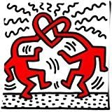 Painted Street Grafitti Art Keith Haring SKCASE Pillow Cases 18x18 inch Cushion Case (Two sides)