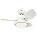 Westinghouse 7247200 Wengue Indoor Ceiling Fan with Light, 30 Inch, White