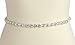 Mariell Crystal Bridal Sash, Rhinestone Wedding Belt for Gowns - Ivory Ribbon