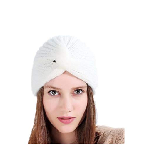 womens white bobble hat