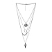 Clearance Pendant Necklace,Han Shi Women Luxury Multilayer Irregular Crystal Chain Jewelry (Silver, M)