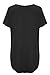 VOGRACE Womens Plus Size Tunic Tops Deep V Neck Loose Shirt with Pocket 2XL Black