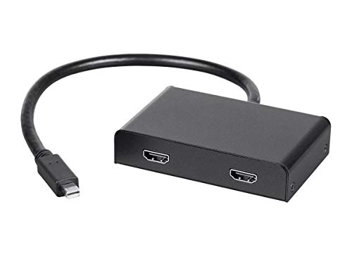 Monoprice 2-Port Mini Displayport 12 To Hdmi Multi-Stream Transport (Mst) Hub Mini Dp To Hdmi Ideal For Digital Signage And Large Video Displays In Schools Churches Conference Rooms