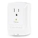 CyberPower CSP100TW Professional Surge Protector with Data Line Protection, 900J/125V, 1 Outlet, Wall Tap Plug, White, UL Listed
