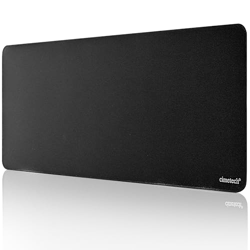 cimetech Gaming Mouse Mat XXL (645x315x1mm) Comfortable Superfine Fiber Desktop Extended Large Mouse Pad Waterproof Keyboard Mat with Non-Slip Base, Smooth Surface for Computer and Desk-Black