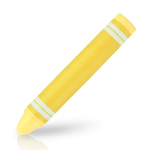 iPad Stylus Pen, BoxWave [KinderStylus] Crayon Shaped, Thick Kids Stylus for Apple iPad - Yellow