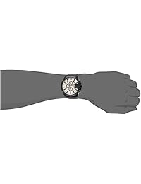 Diesel de los hombres dz4422 Mega Chief reloj de piel color café