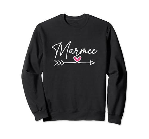 Funny Mothers Day Shirt Cute Pink Arrow Heart Marmee Sweatshirt