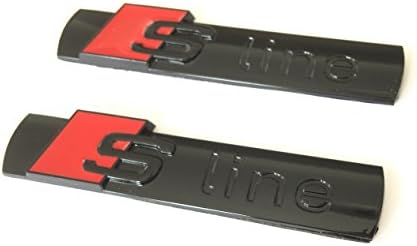 iloveurostyle 70031x2 Set Of 2 Pieces Badge Logo Emblem Decal Boot Quattro Sline, Black