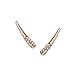 Humble Chic Women's Pave Spike Ear Crawlers Gold-Tone Ice Fang Earrings, Gold-Tone