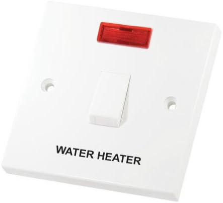 20A AMP DP WHITE WALL SWITCH WITH NEON "WATER HEATER" LG220N/W