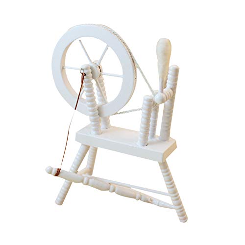 BaSeng Retro Mini Spinning Wheel for 1:12 Doll House Furniture Accessories Random Color 79 cm